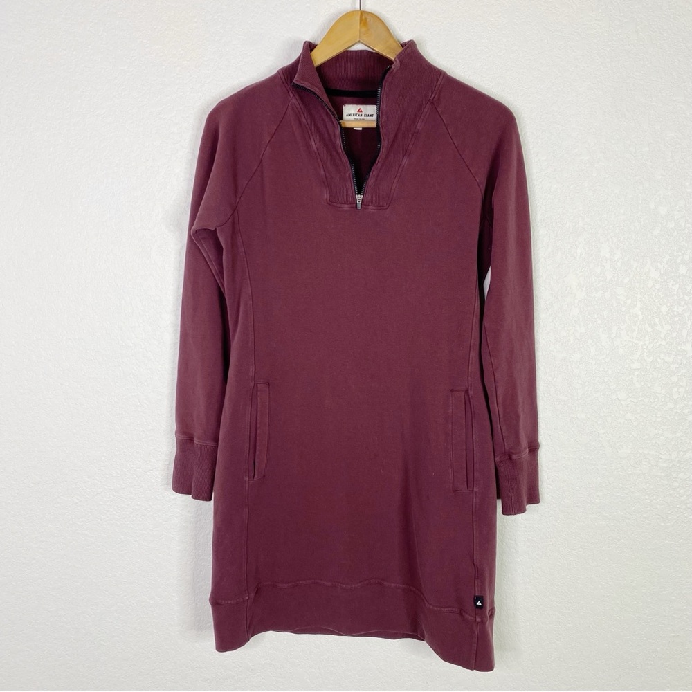 American Giant Purple Long Sleeve Moto Dress View 2